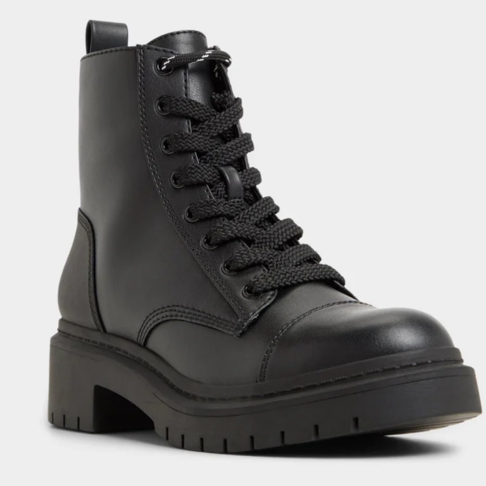Aldo Women's Goer Lace-Up Combat Boots Lug Sole Size 8.5